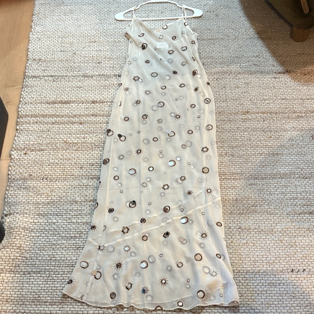 Reformation Cream Maxi Dress with Embellishments - Picture 2 of 4